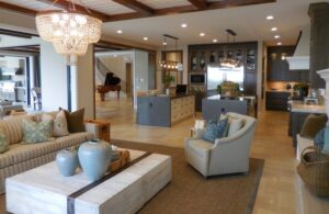 spacious and uncluttered living area for home sales