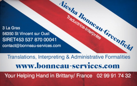 Aiesha Bonneau Greenfield business card